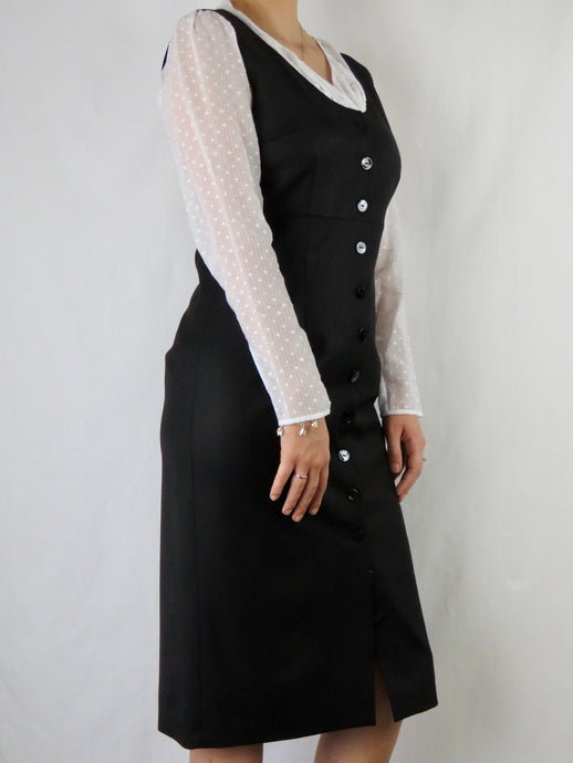 Black Catalina Midi Dress